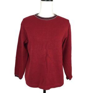 GAP Sweater Size M Red 3/4 Sleeve Cotton